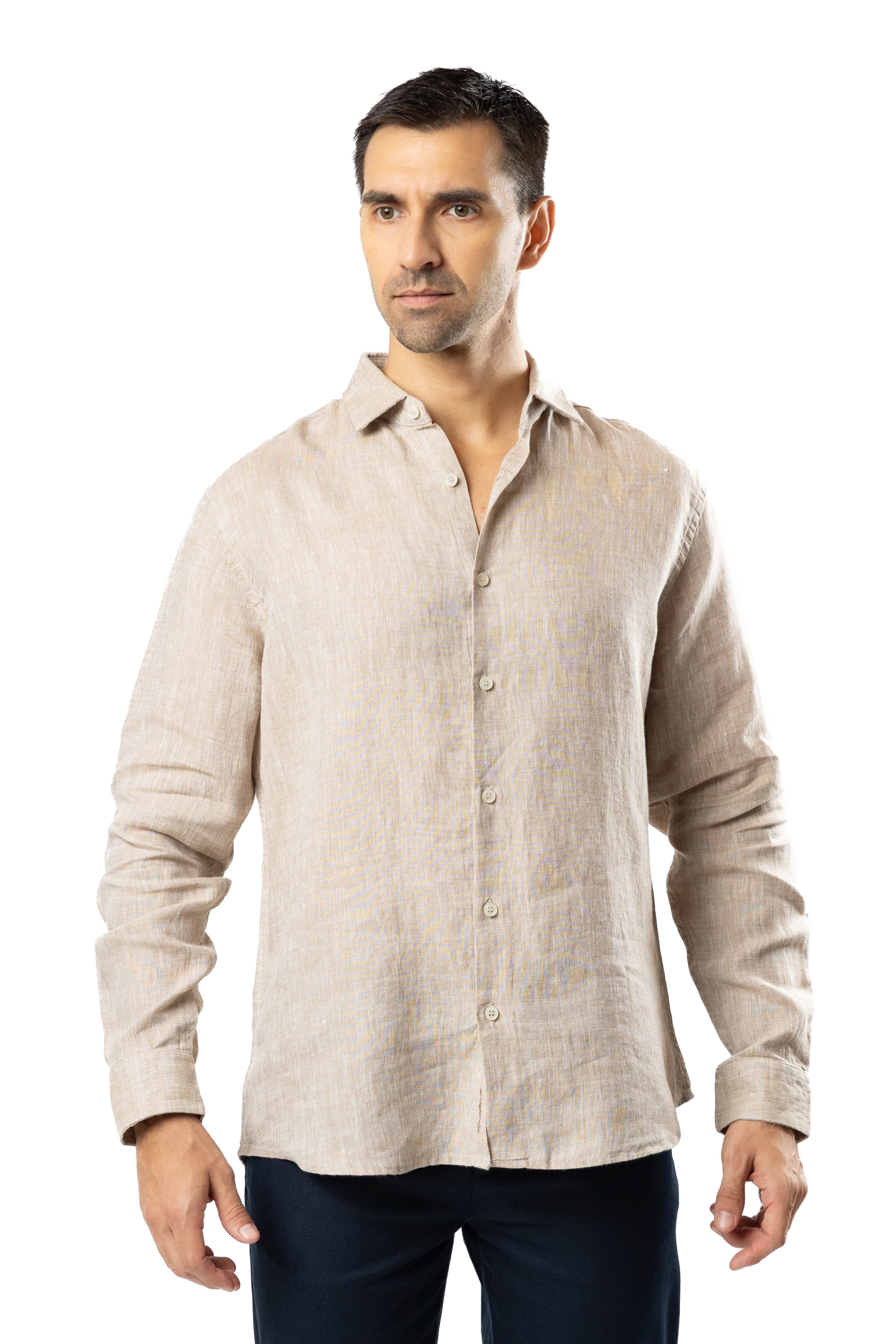 The Luxe Linen Shirt – Natural Tan