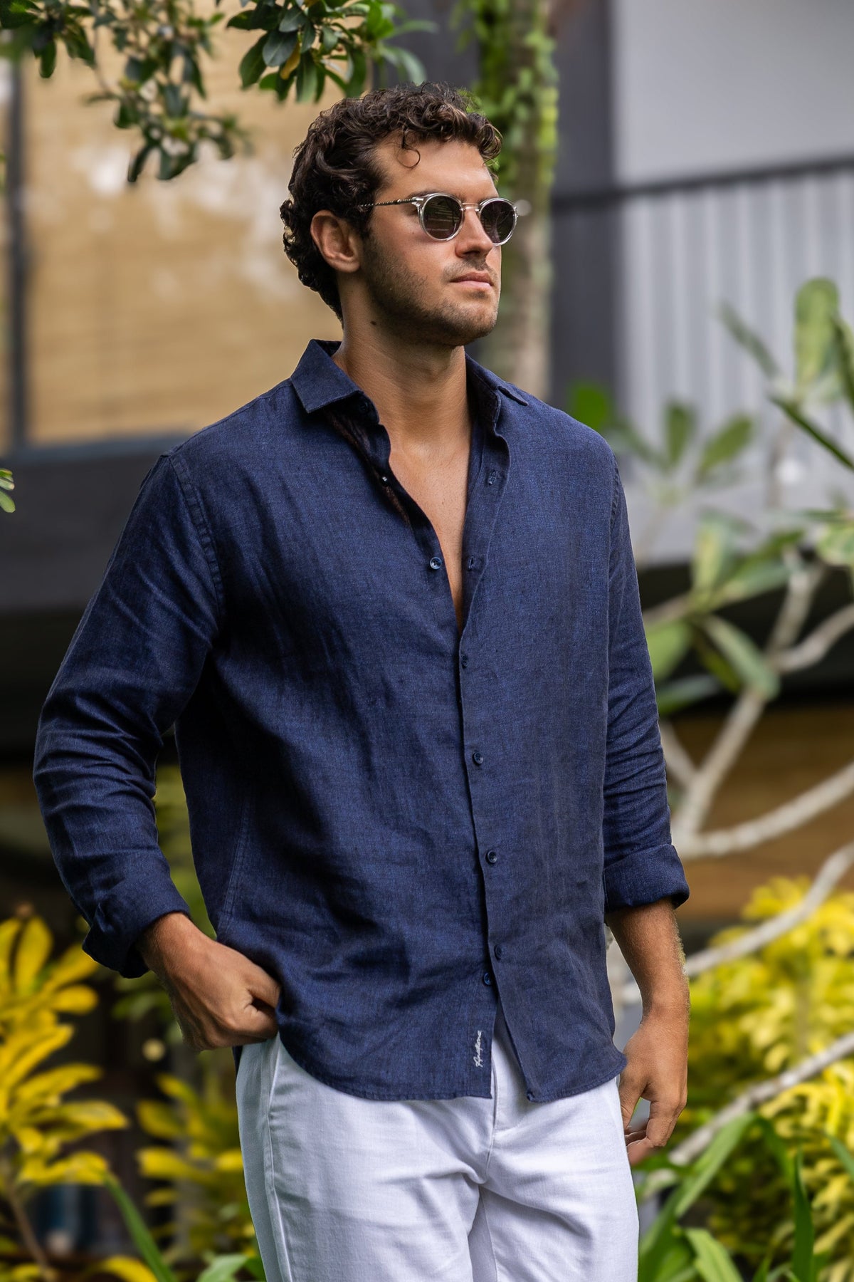 Navy linen shirt
