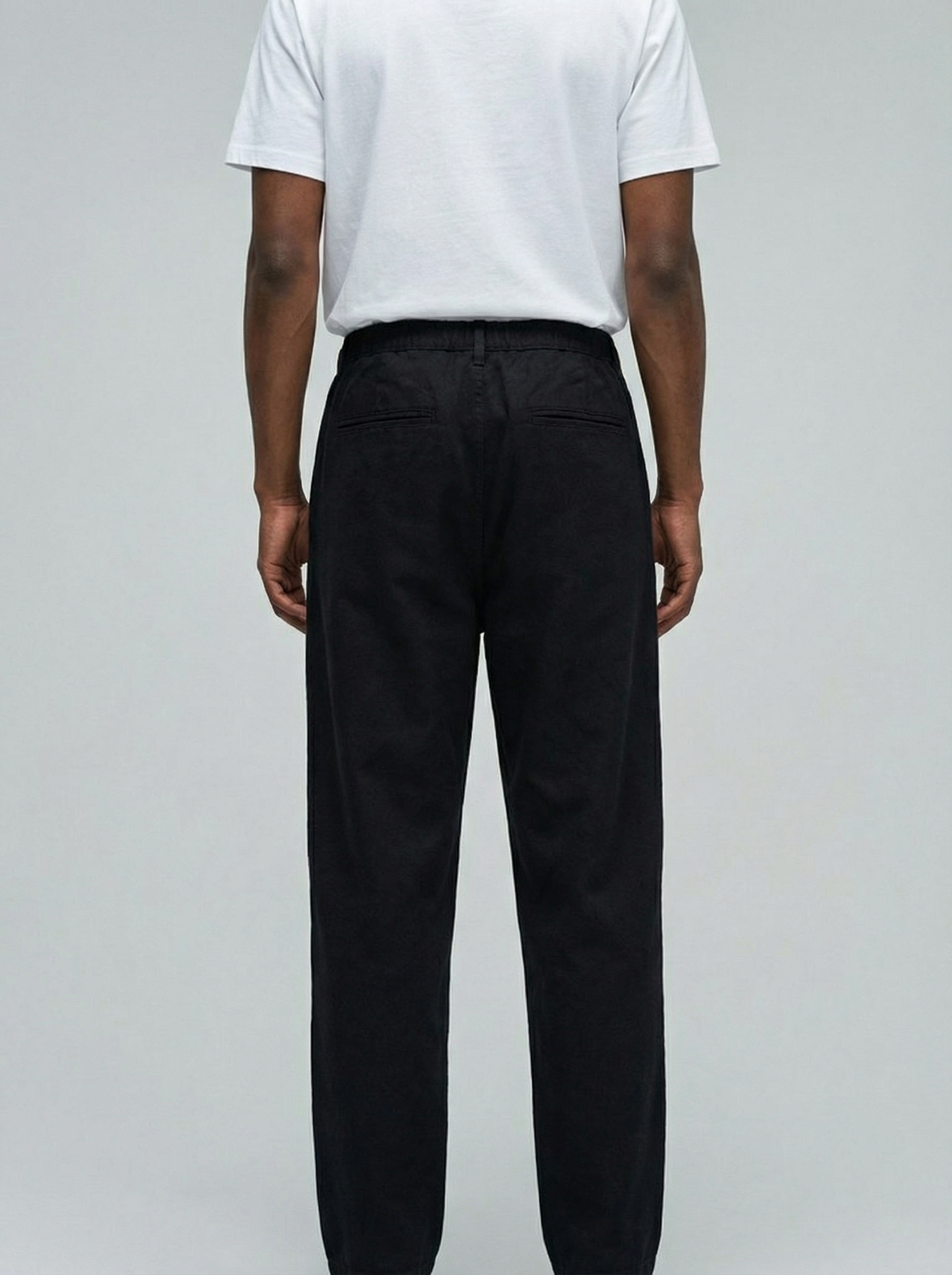 Linen Blend Relaxed Pant – Midnight Onyx